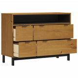 NNEVL Drawer Cabinet FLAM 110x40x80 cm Solid Wood Pine
