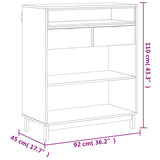 NNEVL Bar Table FLAM 92x45x110 cm Solid Wood Pine