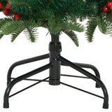 NNEVL Artificial Hinged Christmas Tree with Cones and Berries 150 cm
