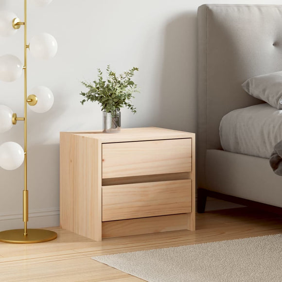 NNEVL Bedside Cabinet 40x31x35.5 cm Solid Wood Pine