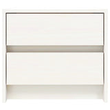 NNEVL Bedside Cabinet White 40x31x35.5 cm Solid Wood Pine