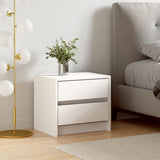 NNEVL Bedside Cabinet White 40x31x35.5 cm Solid Wood Pine