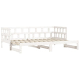 NNEVL Daybed with Trundle White 90x190 cm Solid Wood Pine