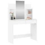 NNEVL Dressing Table with Mirror White 96x39x142 cm