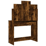 NNEVL Dressing Table with Mirror Smoked Oak 96x39x142 cm