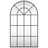 NNEVL Wall Mirror Black 60x100 cm Arch Iron