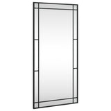 NNEVL Wall Mirror Black 50x100 cm Rectangle Iron