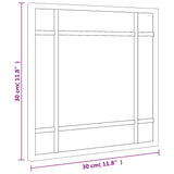 NNEVL Wall Mirror Black 30x30 cm Square Iron