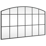 NNEVL Wall Mirror Black 100x60 cm Arch Iron
