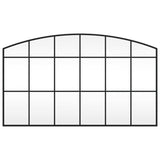 NNEVL Wall Mirror Black 100x60 cm Arch Iron