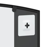 NNEVL Wall Mirror Black 100x60 cm Arch Iron