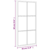 NNEVL Wall Mirror Black 30x60 cm Rectangle Iron