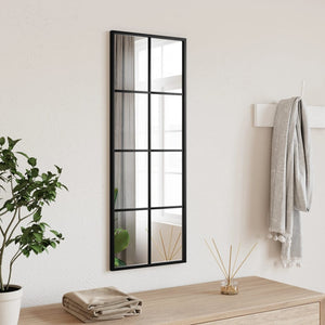 NNEVL Wall Mirror Black 30x80 cm Rectangle Iron