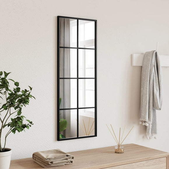 NNEVL Wall Mirror Black 30x80 cm Rectangle Iron
