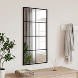 NNEVL Wall Mirror Black 40x80 cm Rectangle Iron