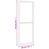 NNEVL Wall Mirror Black 20x50 cm Rectangle Iron