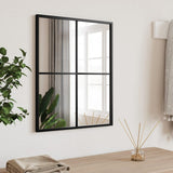 NNEVL Wall Mirror Black 40x50 cm Rectangle Iron