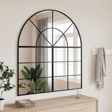 NNEVL Wall Mirror Black 100x50 cm Arch Iron
