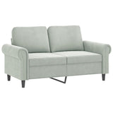 NNEVL 2-Seater Sofa Light Grey 120 cm Velvet