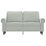 NNEVL 2-Seater Sofa Light Grey 120 cm Velvet