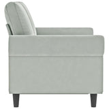 NNEVL 2-Seater Sofa Light Grey 120 cm Velvet