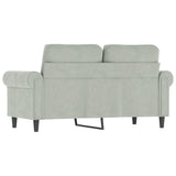 NNEVL 2-Seater Sofa Light Grey 120 cm Velvet