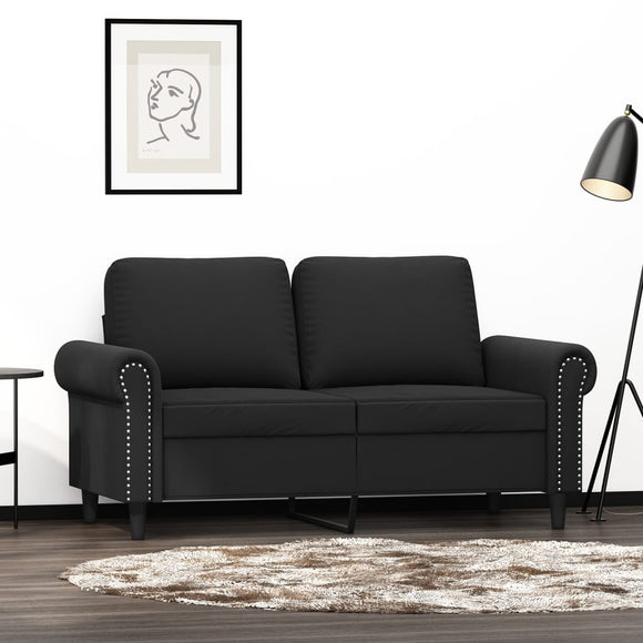 NNEVL 2-Seater Sofa Black 120 cm Velvet