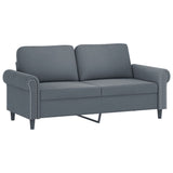 NNEVL 2-Seater Sofa Dark Grey 140 cm Velvet