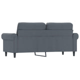 NNEVL 2-Seater Sofa Dark Grey 140 cm Velvet