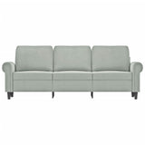 NNEVL 3-Seater Sofa Light Grey 180 cm Velvet