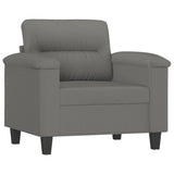 NNEVL Sofa Chair Dark Grey 60 cm Microfibre Fabric
