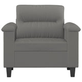 NNEVL Sofa Chair Dark Grey 60 cm Microfibre Fabric