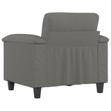 NNEVL Sofa Chair Dark Grey 60 cm Microfibre Fabric