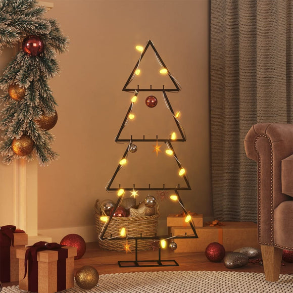 NNEVL Metal Christmas Tree for Decoration Black 125 cm