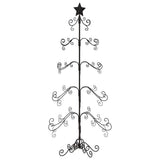 NNEVL Metal Christmas Tree for Decoration Black 150 cm
