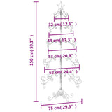 NNEVL Metal Christmas Tree for Decoration Black 150 cm