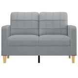 NNEVL 2-Seater Sofa Light Grey 120 cm Fabric