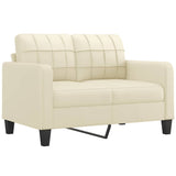 NNEVL 2-Seater Sofa Cream 120 cm Faux Leather