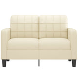 NNEVL 2-Seater Sofa Cream 120 cm Faux Leather