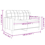 NNEVL 2-Seater Sofa Cream 120 cm Faux Leather