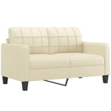 NNEVL 2-Seater Sofa Cream 140 cm Faux Leather