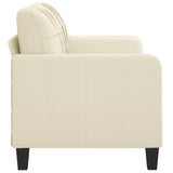 NNEVL 2-Seater Sofa Cream 140 cm Faux Leather