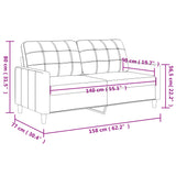 NNEVL 2-Seater Sofa Cream 140 cm Faux Leather