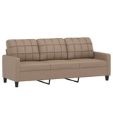 NNEVL 3-Seater Sofa Cappuccino 180 cm Faux Leather