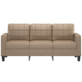 NNEVL 3-Seater Sofa Cappuccino 180 cm Faux Leather