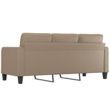NNEVL 3-Seater Sofa Cappuccino 180 cm Faux Leather