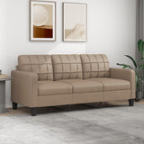 NNEVL 3-Seater Sofa Cappuccino 180 cm Faux Leather