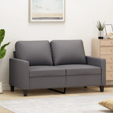 NNEVL 2-Seater Sofa Grey 120 cm Faux Leather