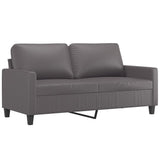 NNEVL 2-Seater Sofa Grey 140 cm Faux Leather