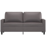 NNEVL 2-Seater Sofa Grey 140 cm Faux Leather
